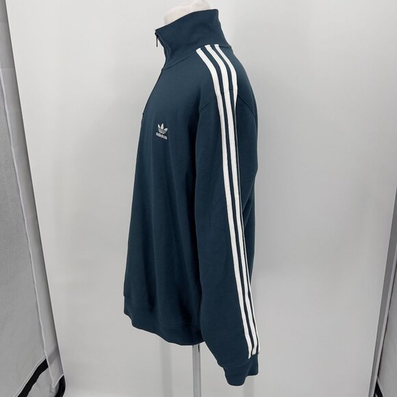 Adidas Blue Half-Zip Pullover Sweatshirt XL Extra Large Mens Cotton/Polyester Bl - Picture 3 of 8